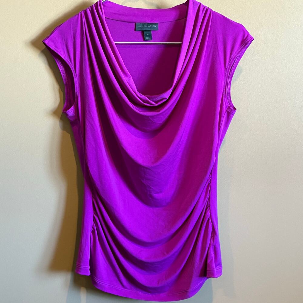 Worthington Purple Sleeveless Cowlneck Top Size PM